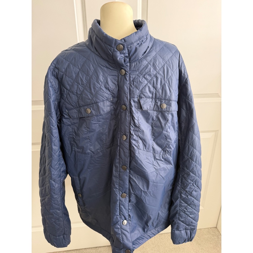 Stio Womens Skycrest Snap Shirt Jacket XXL Mountain Shadow Blue Quilted Pertex